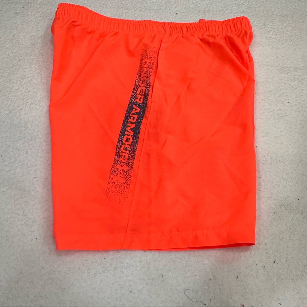 Boys Orange Under Armour Shorts
